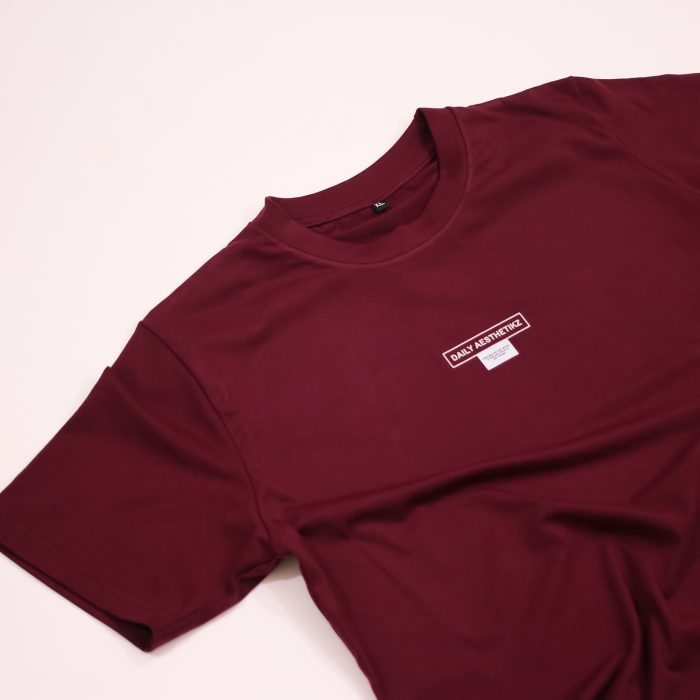 "Daily Aesthetikz" Maroon Oversized Tshirt