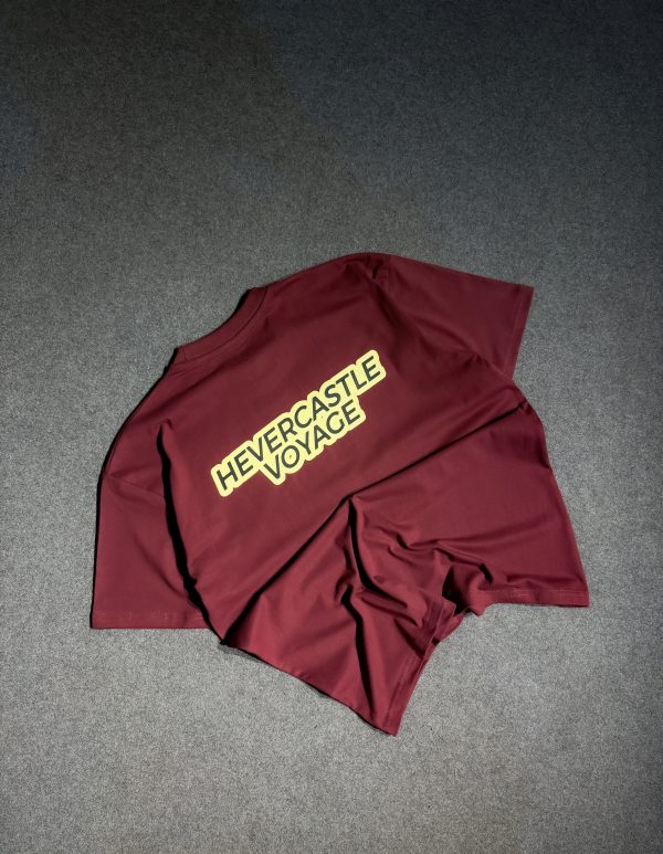 "SKOOL" Maroon Oversized Tshirt - Image 2