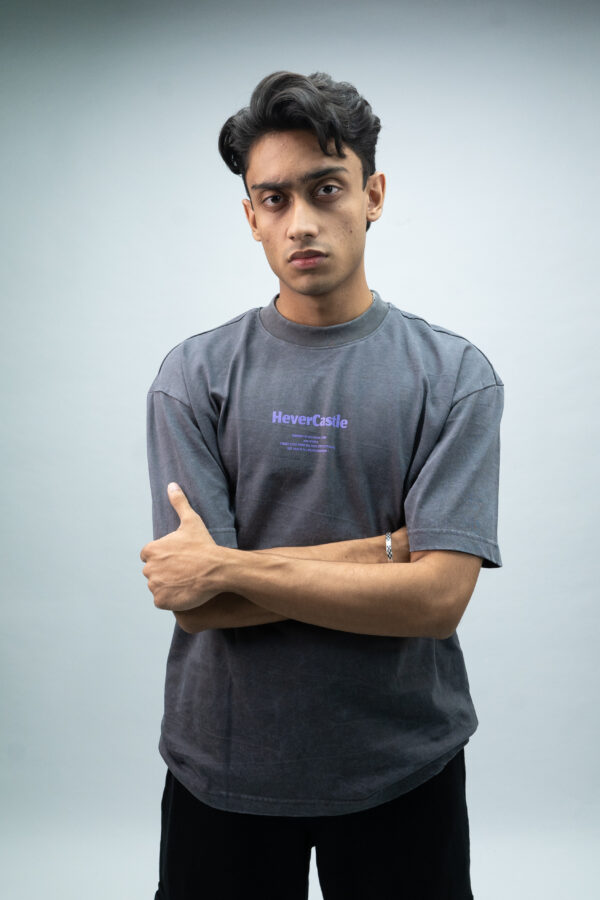 "HC" Coal Oversized Acid Washed Tshirt