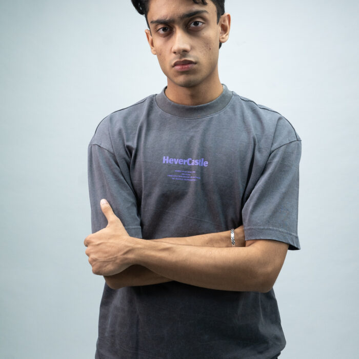 "HC" Coal Oversized Acid Washed Tshirt