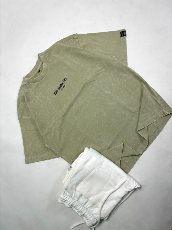 "Porche 911" Mint Oversized Acid Washed Tshirt - Image 2