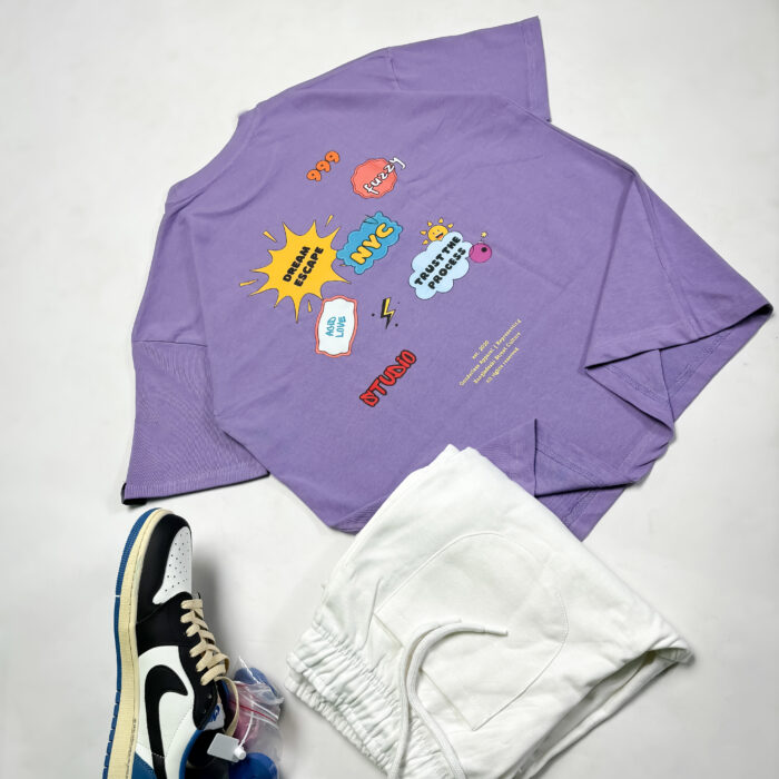 "Dream Escape" Lavender Oversized Tshirt