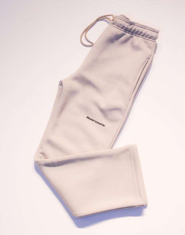 Beige Straight Fit Sweatpant