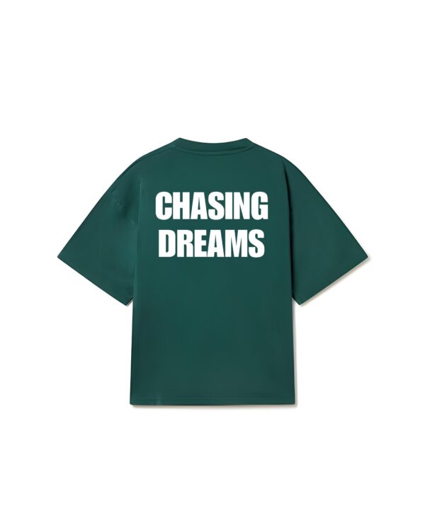 "CHASING DREAMS" Green Oversized Tshirt