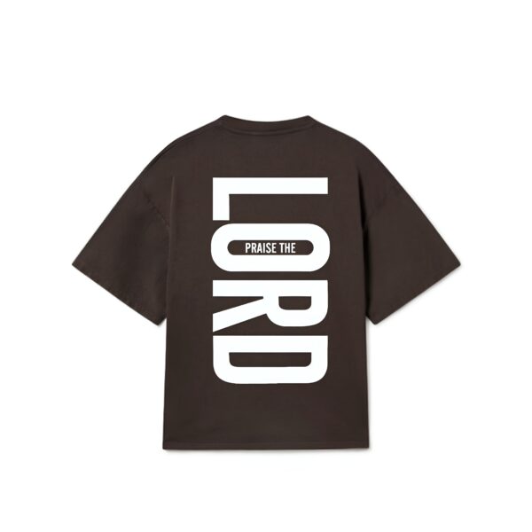 "PRAISE THE LORD" Brown Oversized Tshirt