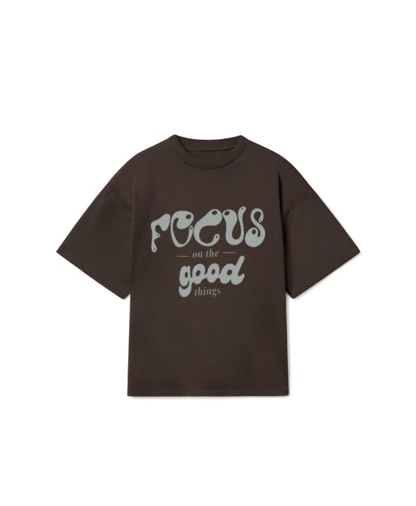 "FOCUS" Brown Oversized Tshirt