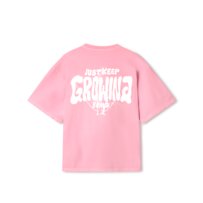 "KEEP GROWING" Pale Oversized Tshirt
