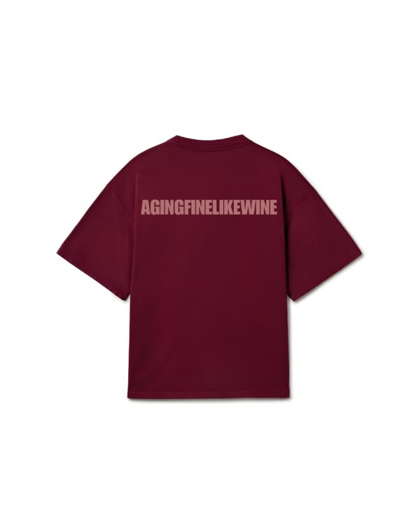 "AGING FINE" Maroon Oversized Tshirt