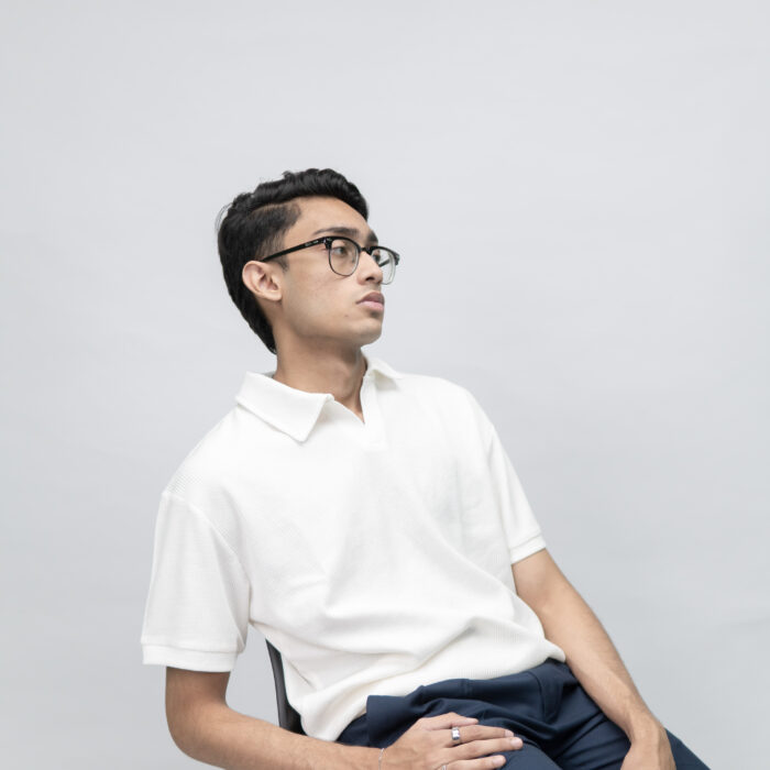Milky White Semi Oversized Thermal Polo
