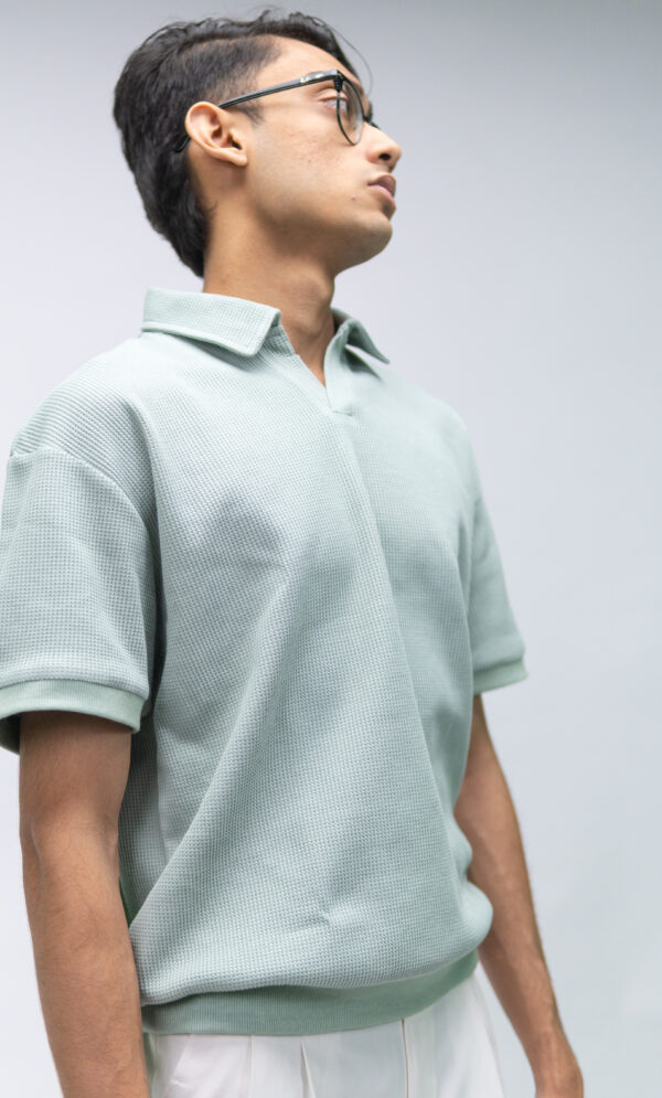 Mint Semi Oversized Thermal Polo