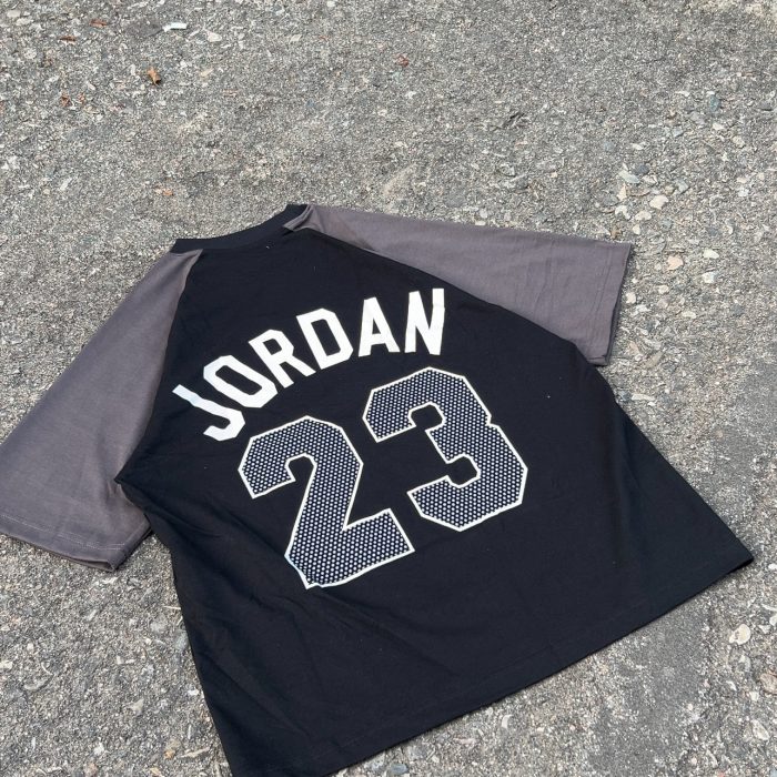 Black-Grey Raglan Oversized Tshirt