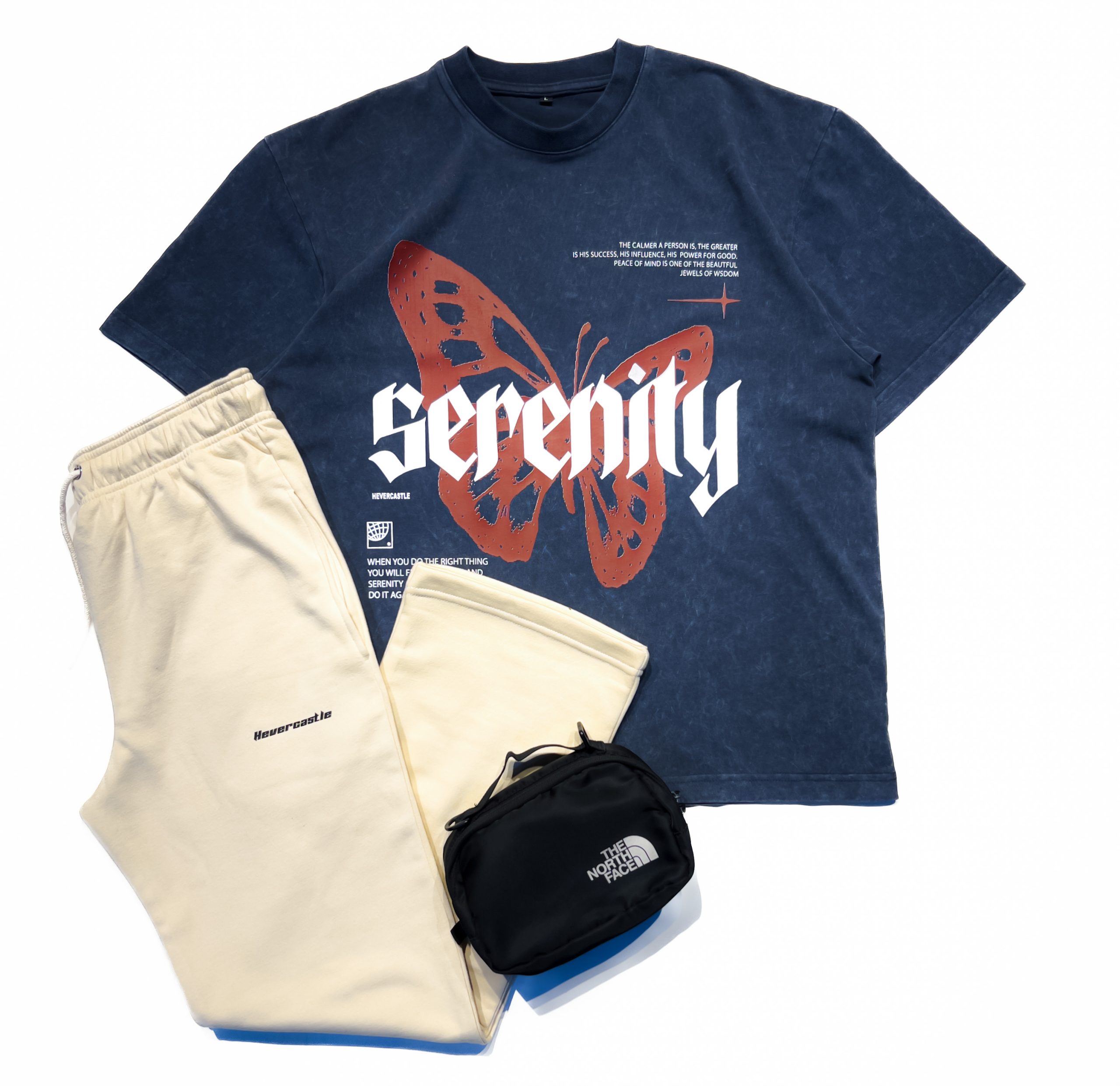 "SERENITY" Blue Oversized Acid Washed Tshirt