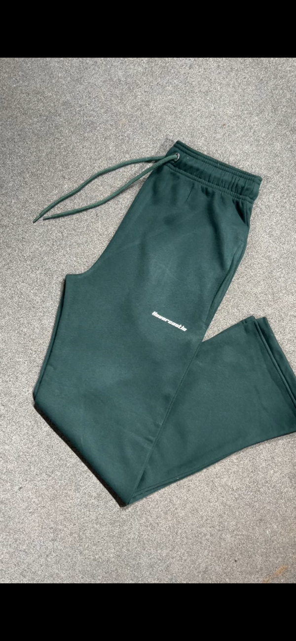 Green Straight Fit Sweatpant